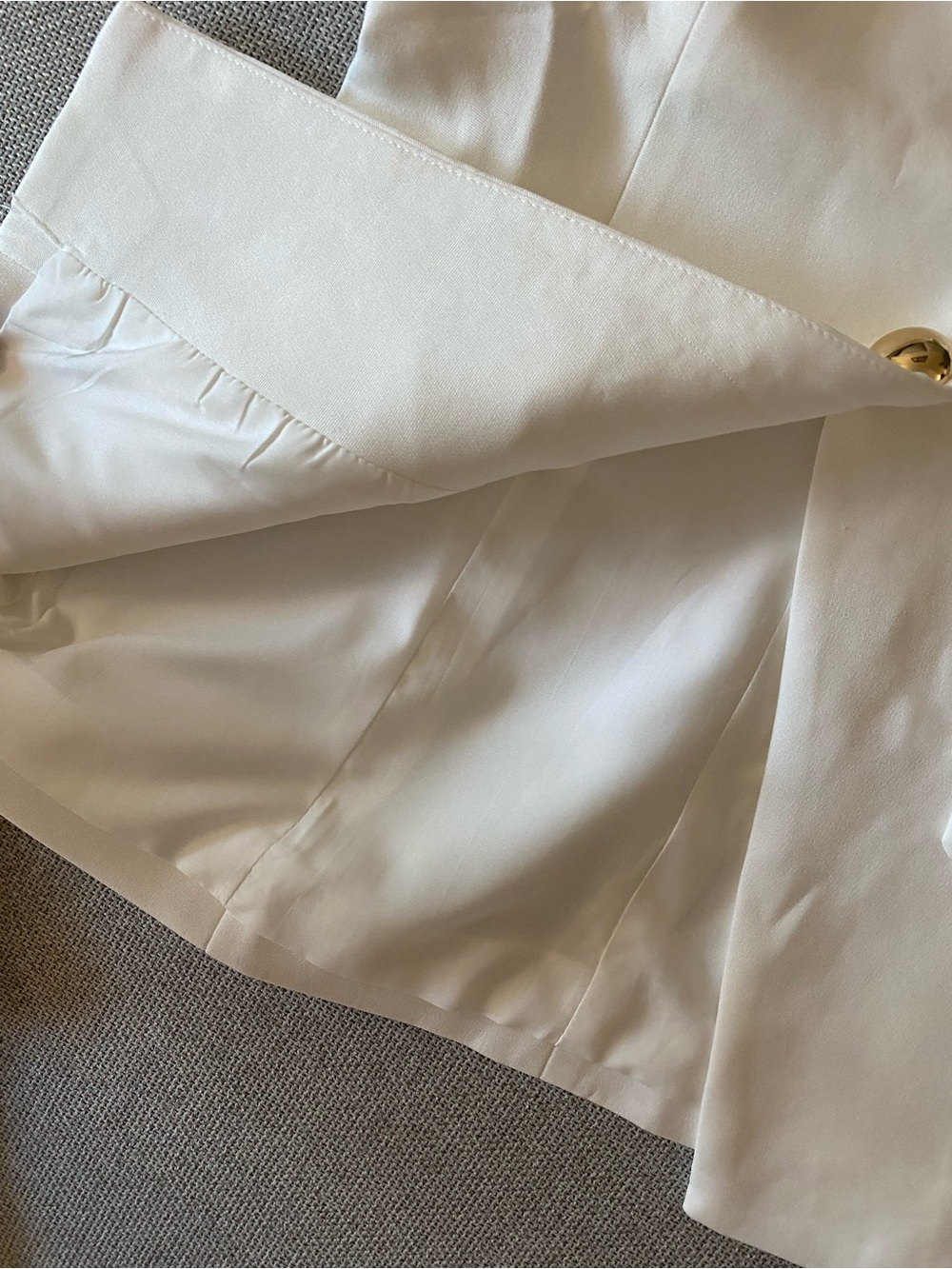 Commense White Tailored Sleeveless Vest Top with Gold Buttons - Picture 5 of 6